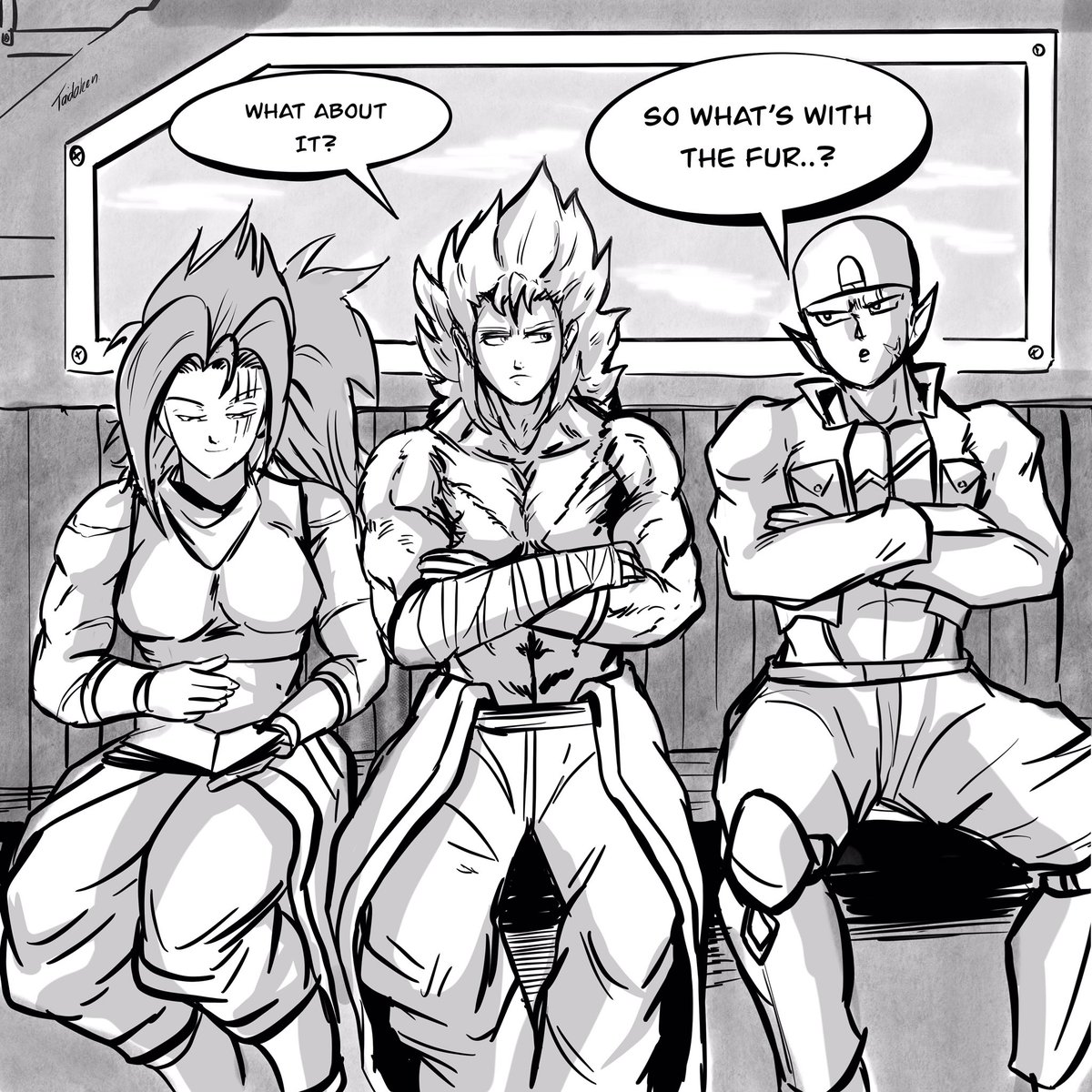 Taidaken's tweet photo. This something I made for @daffduff_art #ocweek over on Instagram. Tho that’s down so I’ll post it here. 
@ArtThuky 
@TheNamelesnamek 
#dboc #ocanime #animeoc https://t.co/UhIKAb9Vmk