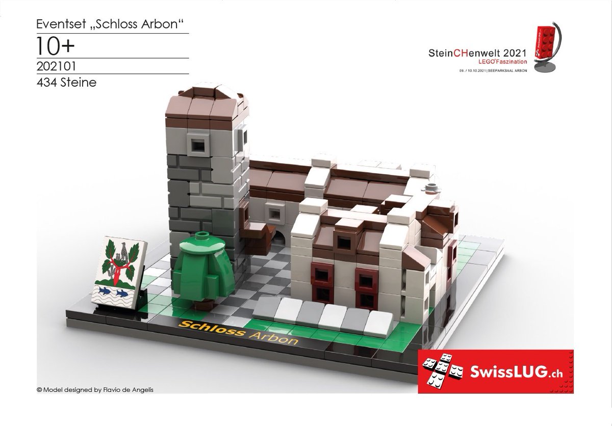 chasa106's tweet photo. Limitierte Auflage - nur an der SteinCHenwelt 2021 in #arbon im #seeparksaal am 09. und 10. Oktober! https://t.co/HGlWkDR1C5
#swisslug #lego #thurgau #promobricks #moc #schlossarbon #schloss #saurer https://t.co/uRwKOIa0mI