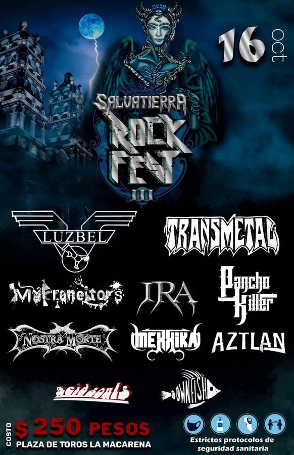 LlamadoBestia's tweet photo. El próximo 16 de octubre se realizara el #SalvatierraRockFestIII con la participación de
@LuzbelOficial @TRANSMETALMEXI5 #Marraneitors,
@IRA_Metal @MexxikaMetal #NOSTRAMORTE y mas bandas. https://t.co/tEKFI7zT0h