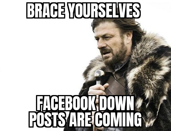 RealTSPGaming's tweet photo. #brace #facebookdown #memes https://t.co/S9VMTH2Q8C