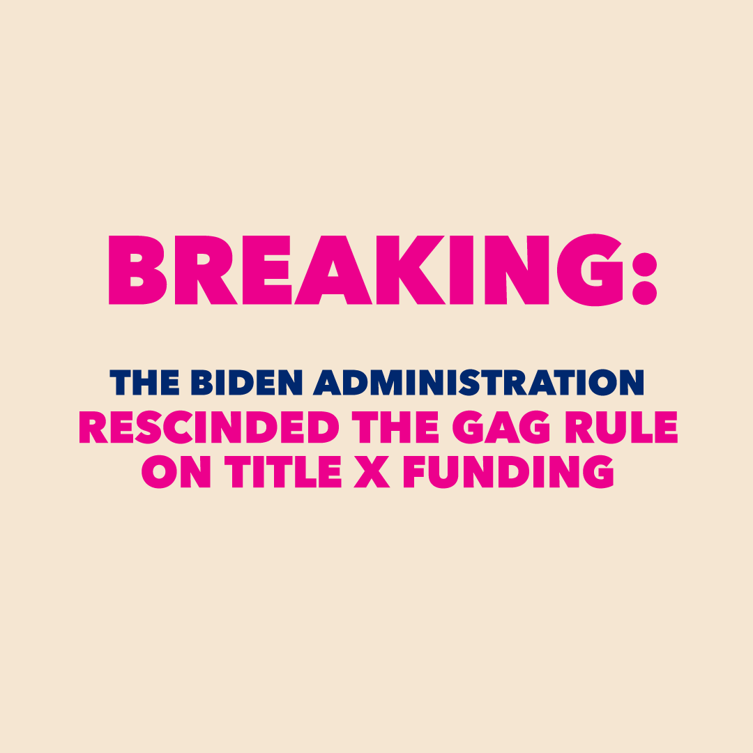 PPFA's tweet photo. Breaking: the Biden admin is ending the gag rule on #TitleX funding. Our health centers look forward to once again providing access to affordable, high-quality sexual &amp; reproductive health care through this program. Thanks, @POTUS and everyone who organized to make this happen! https://t.co/Uft3HrSGo6