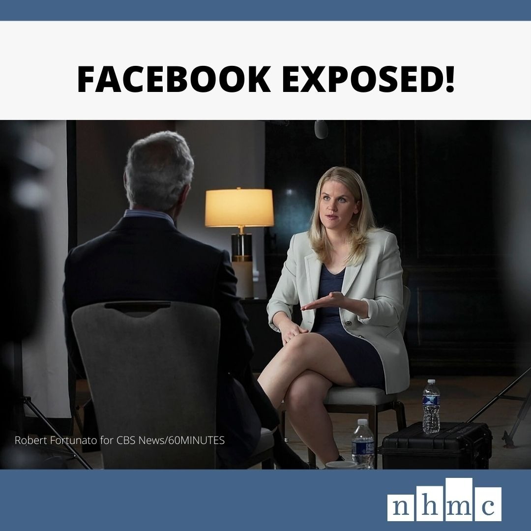 "@Facebook putting profit over hate, safety, and human life is not a surprise to the <a href="/NHMC/">NHMC</a> who has been challenging social media companies for more than a decade on platform accountability." Read more here: nhmc.org/facebook-expos…. #Facebook #Instagram #WhatsApp
