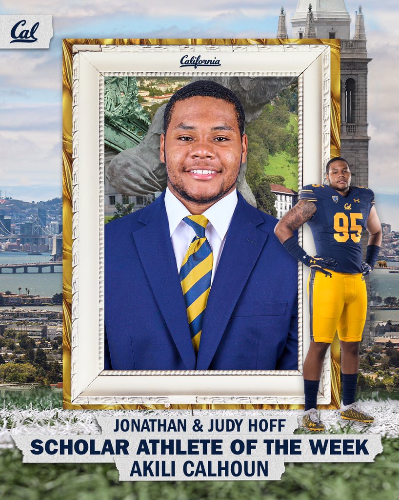 Getting it done in the classroom ✏️ 

This week’s Scholar Athlete of the Week is <a href="/AkiliCalhoun/">Akili Calhoun Jr.</a>. #GoBears