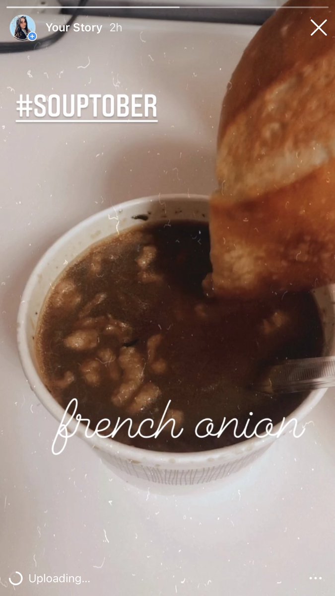 jaxthebard's tweet photo. Instagram may be down but #souptober lives on! Today was French onion 💕 https://t.co/iYfTKx2Rdq