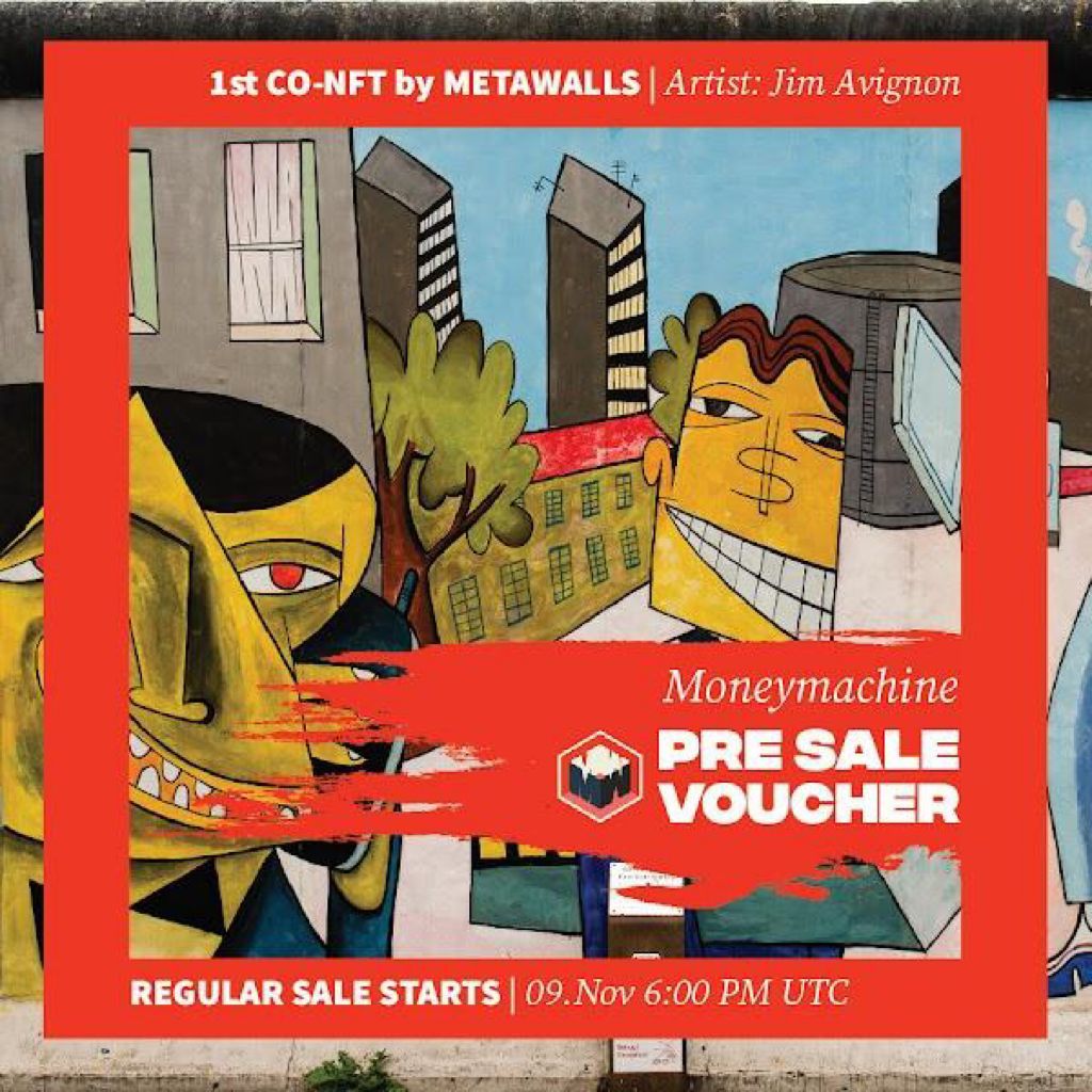 💎Have you ever wished you knew about a #NFT project before it exploded?

🔥Our first #collectiveownership NFT #presale just began and our first piece is the mural Jim Avignon painted on the #BerlinWall

Grab your piece here: opensea.io/collection/met…

<a href="/DropYourNFTs/">🌈 NFT Market</a> @CrytpoTribe