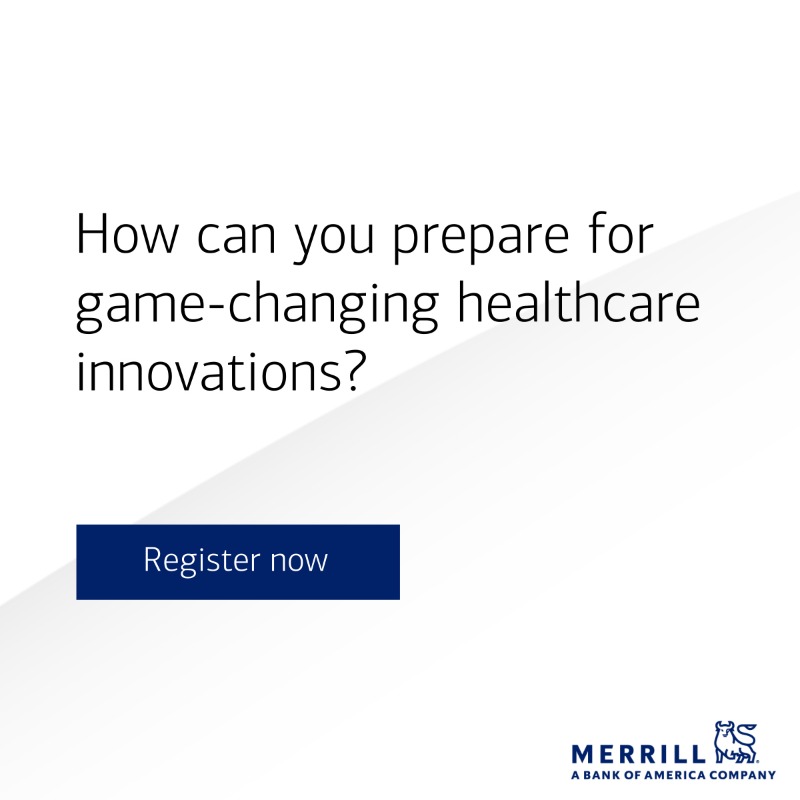 MerrillLynch's tweet photo. How can I plan for rising healthcare costs? Are there investment opportunities in the industry? Tune in this week to watch experts address these questions and more. #MerrillPerspectives