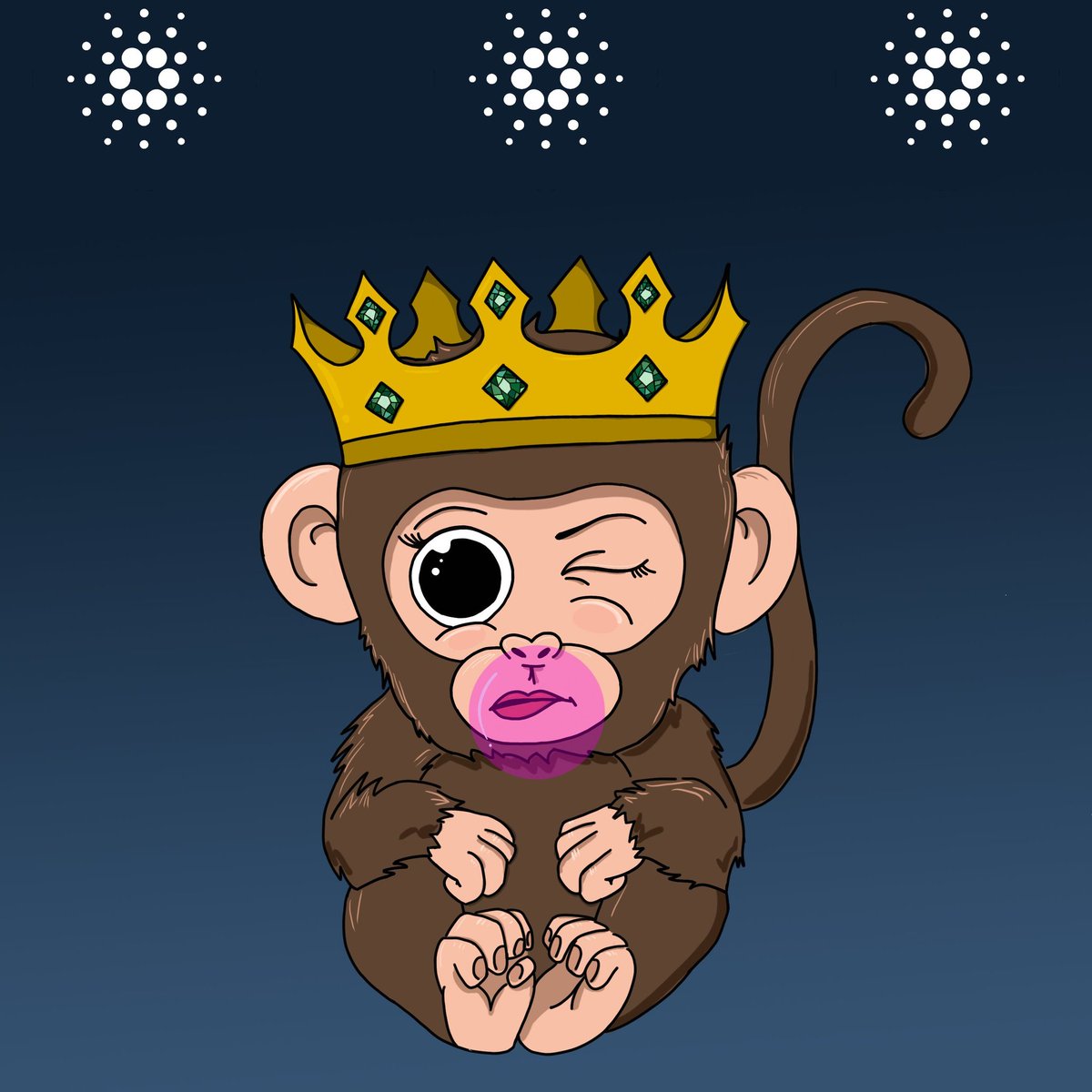 BlockchainMiler's tweet photo. Baby Monkeys by @ApesCardano was my first CNFT mint. I was happy to mint some Females today to match! Nice snag here! I'll share the whole collection soon! https://t.co/bC4IMMZ3Wa