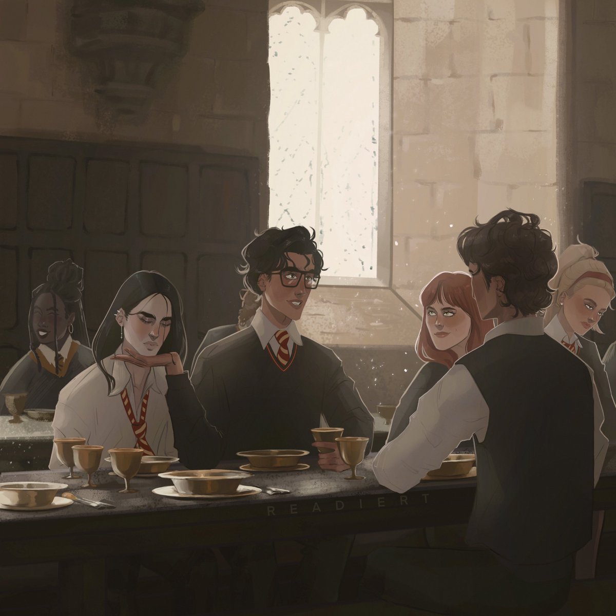 readiert's tweet image. breakfast at hogwarts someday in 1977