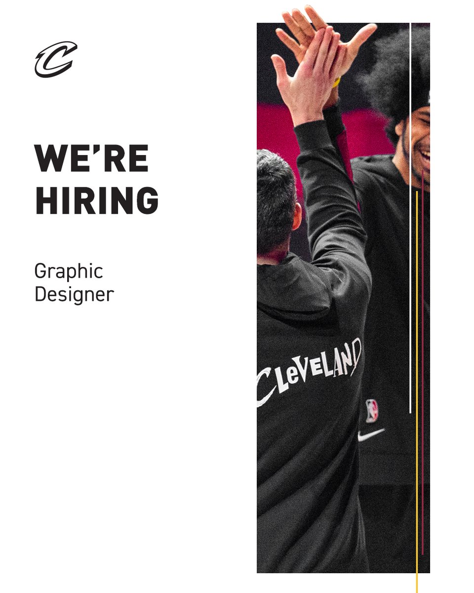 shaaaadle's tweet photo. Sooooo we're adding to our team here in Cleveland – We're looking for another talented graphic designer to join our group of creatives here at @cavs !

⬇️⬇️

Apply here:
https://t.co/ZxSLssxqCt https://t.co/63IKUIoh1H