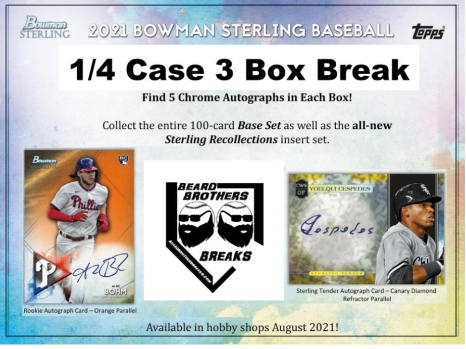 BeardBreaks's tweet photo. BOWMAN STERLING DOWN TO 10 &amp; GOLD LABEL AT 9 LEFT! LETS GET THESE SUCKERS RIPPED!! OPTIC BASEBALL COMING SOON...@Vertexium @CQwaaa @StevenW22898827 @mayfieldinah @TripleV71468440 @dusten_f @AndrewPusicz @Clarencekill @joejelson 

https://t.co/yWmt3MMb8V https://t.co/sZ6vIJ9wON
