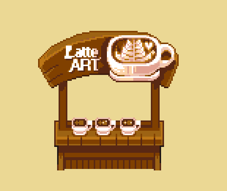 #octobit entry 4. #latteArt #pixelart