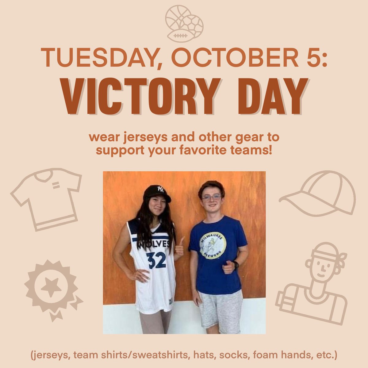 Instagram is down, but that won’t stop Farmtown studs from giving you Hoco week updates! Tomorrow (Tuesday) we wanna see you get hype for victory day in your best team gear! Wear your jersey (yes, even Packers fans!) and other merch to rep your favorite team! 🥇🏆🏅