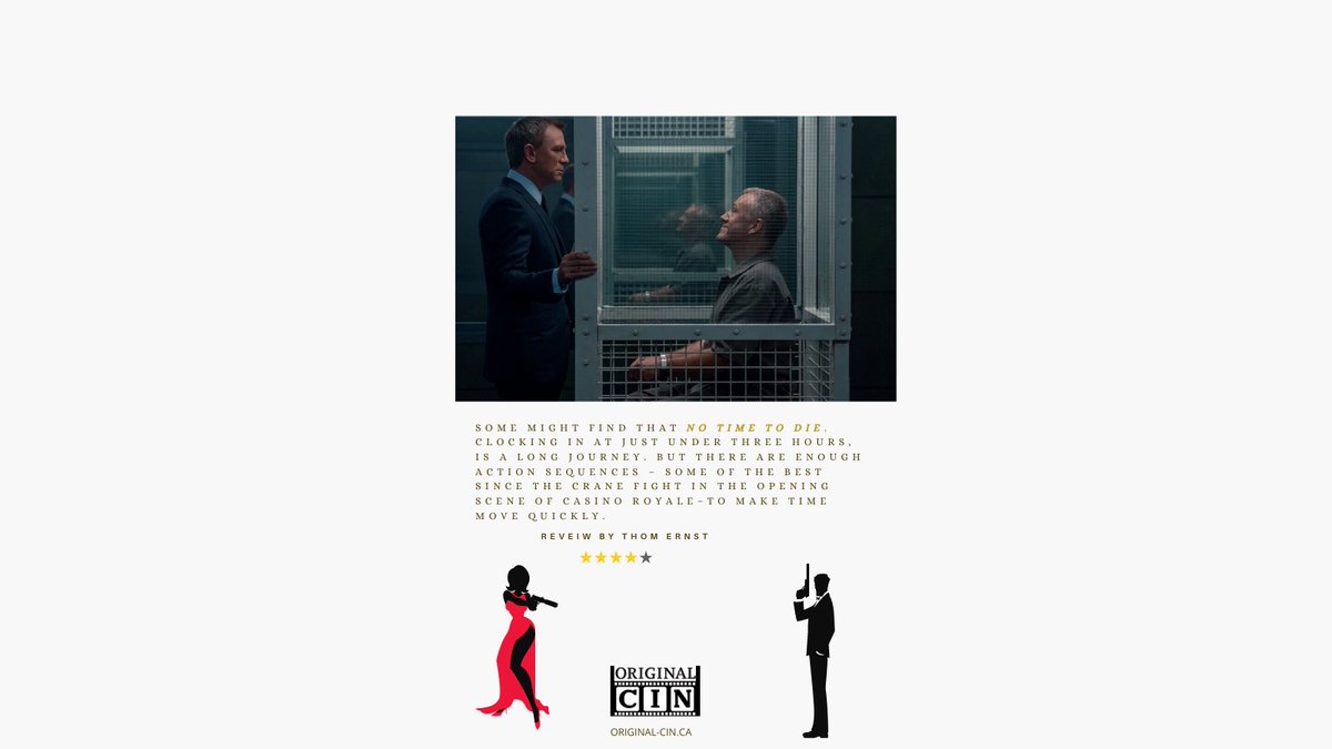 _originalcin's tweet image. #NoTimeToDie  #review #Bond Not your grandfather’s Bond, but Craig’s action-packed swan-song @ReelThomErnst @mgmstudios