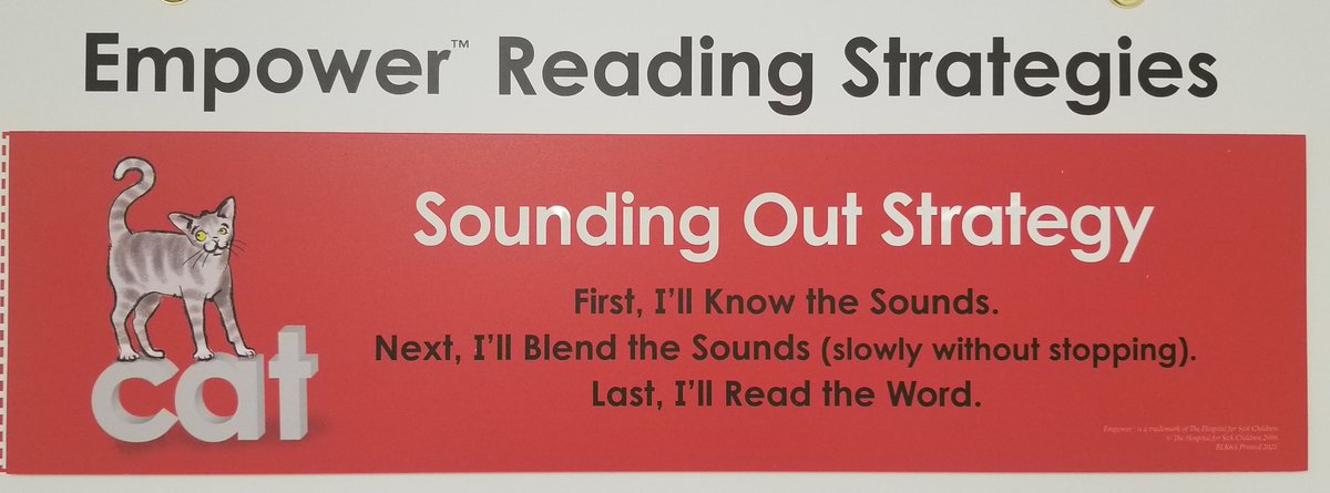 LITLearningLDSB's tweet photo. In Empower we'll learn 5 strategies to help us learn to read. The first is Sounding Out. It's like the basement of our reading house; we need a strong foundation to grow and be successful.
There are 3 steps:
1. Know the Sounds
2. Blend the Sounds
3. Read the Words
@prps_ldsb https://t.co/yCU2HON4rO