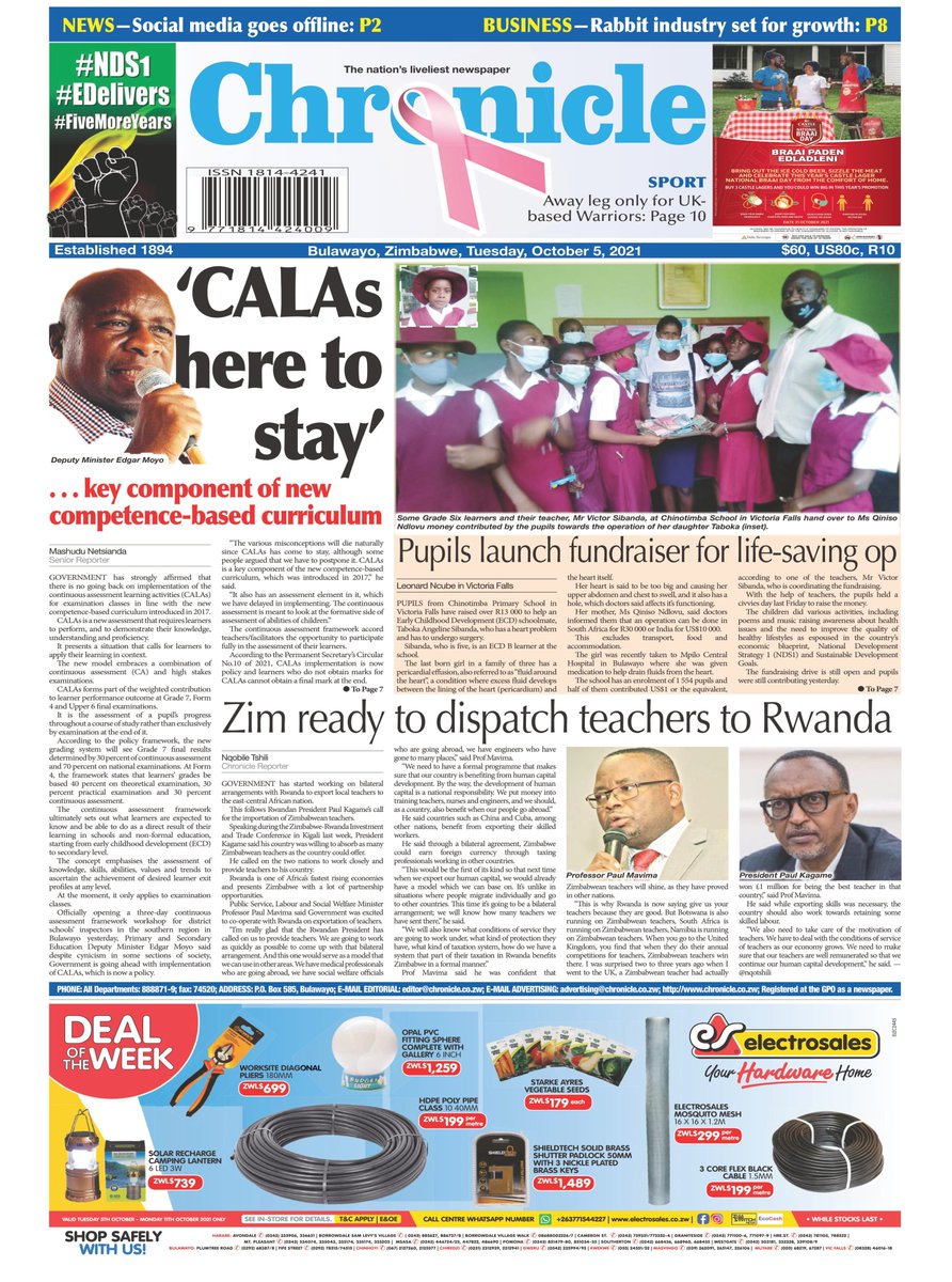 ChronicleZim's tweet image. Chronicle 05 October 2021 Out!