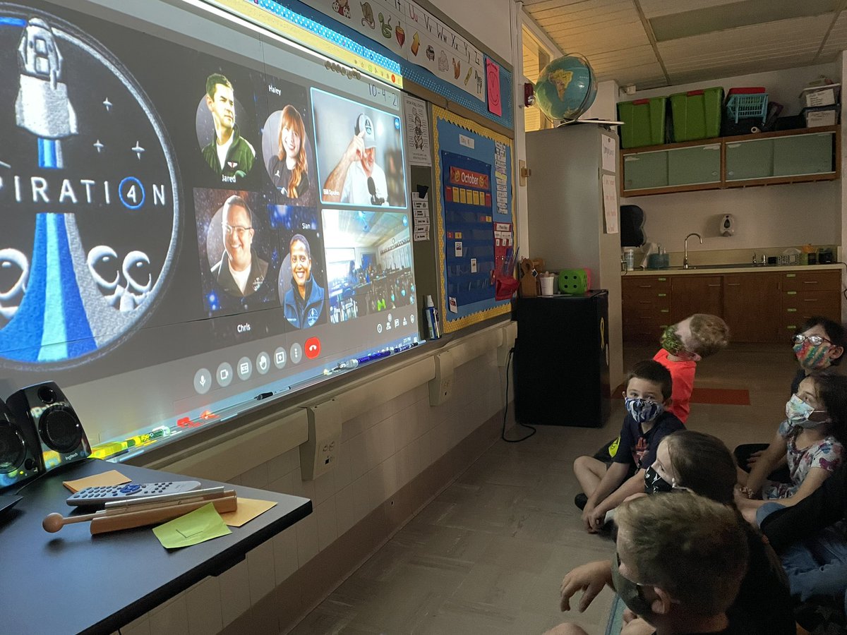 MrsCampuzano2's tweet photo. Engineer and aspiring astronaut @BillSpohn (my dad 😁) spoke to my 2nd grade class about @inspiration4x . Thanks for the #inspiration ! @ShalerArea @oblackb https://t.co/C42SywHHvH