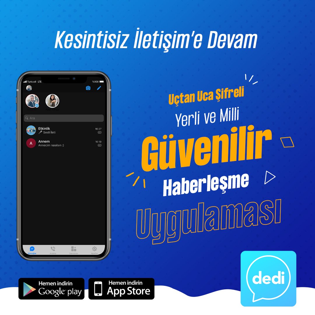 Dedi: Haberleşme Uygulaması tweet media