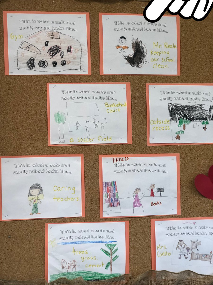 National Truth & Reconciliation Day thoughts…grade 1’s reflected on what a safe and comfortable school looks like. #ShannensDream learn more here 👉🏽 fncaringsociety.com/sites/default/… 
Indigenous Artwork by: @IsaacMurdoch1 shout out to Mr. Reale our school head custodian (see photo)