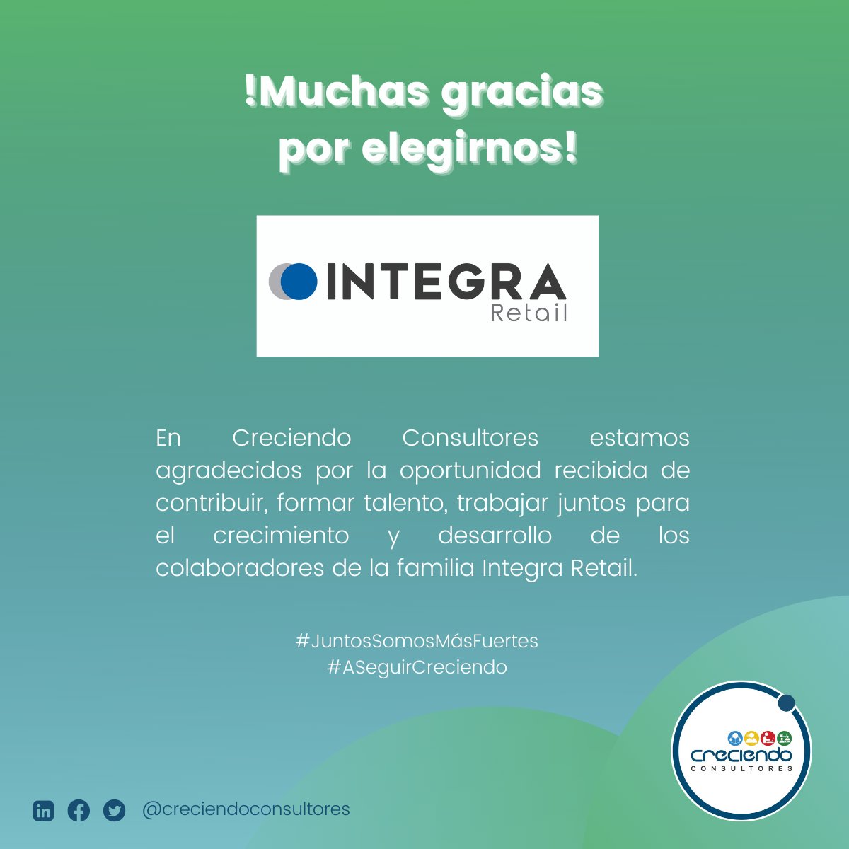 Creci_Endo's tweet image. 🙏 Un honor y satisfacción aportar en el crecimiento de los colaboradores de la gran familia de #IntegraRetail, decididos a ir por más.

👨‍🏫 Con su personal administrativo compartimos nuestro programa:
'SERVICO AL CLIENTE: Experiencia del consumidor'.

⭐Diseño #DanielaPizarro