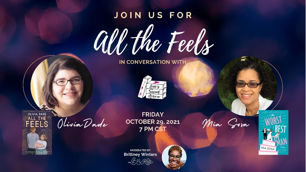 Join us Friday, October 29 at 8pm ET/7pm CT for a celebratory event with <a href="/OliviaWrites/">Olivia Writes</a> and <a href="/miasosaromance/">Mia sosa</a>, with moderator @litandknits !

Watch live: bit.ly/LSATube

RSVP for a reminder: eventbrite.com/e/celebrating-…