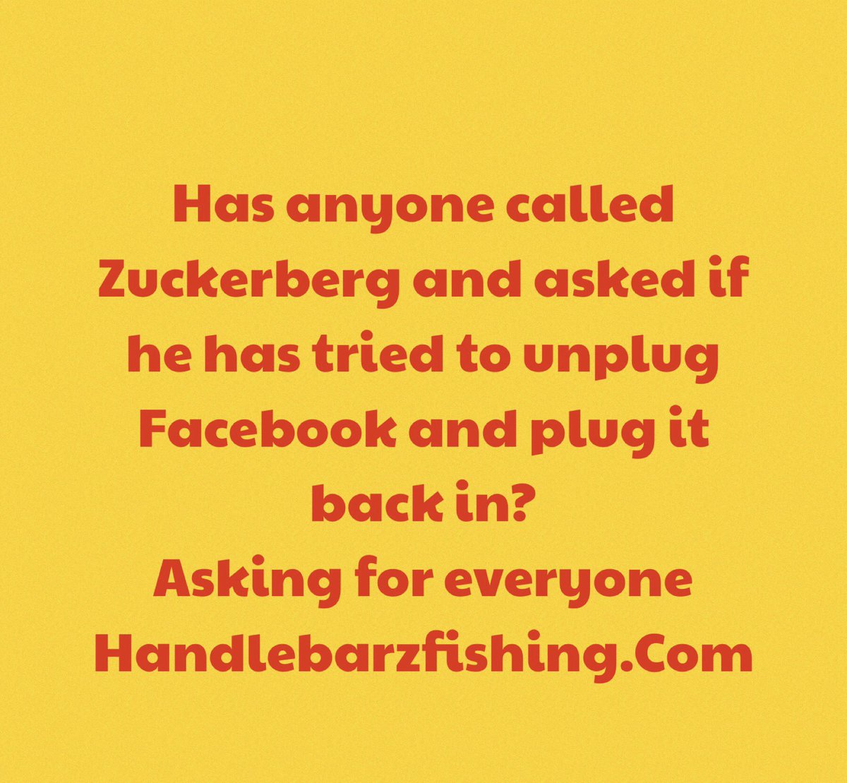 HandlebarzLures's tweet photo. Just asking? #facebookdown #instagramdown #twitter #Handlebarz #Handlebarzfishing @bobkevoian @bobandtom @DBlundellNet @BlackburnCK @CKXS @GregCKL @Twitter https://t.co/YJb85SirQn