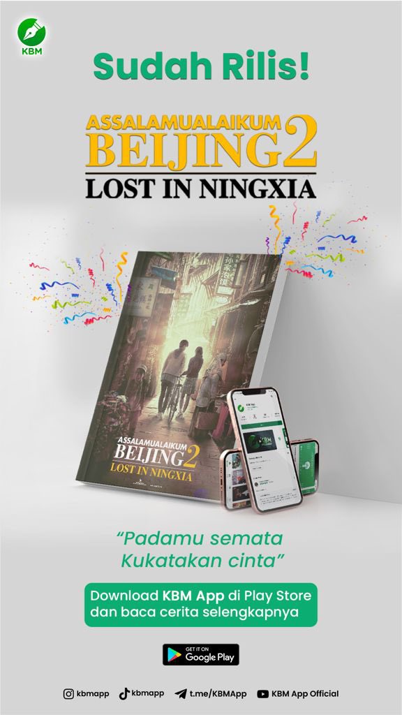 Padanya kutawarkan cinta 
Padamu  kutemukan cinta  

Mohon doanya🙏
Launching Assalamu ‘alaikum Beijing 2: Lost in Ningxia  di KBM App   
bersama Asma Nadia dan <a href="/TendiMurti/">Tendi Murti</a> 
Selasa, 5 Oktober 10-12.00  WIB  di youtube: 
youtu.be/_tLE4gIgw0k

bit.ly/assalamualaiku…