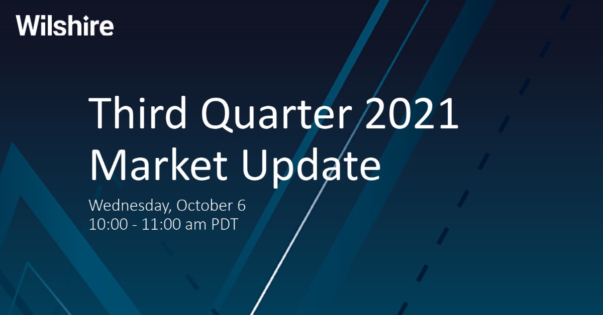 WilshireAssoc's tweet photo. Chief Investment Officer Josh Emanuel to present the Third Quarter 2021 Market Update Webinar. Register now at https://t.co/tEXudZfLbY https://t.co/nNRNFSQ4wX