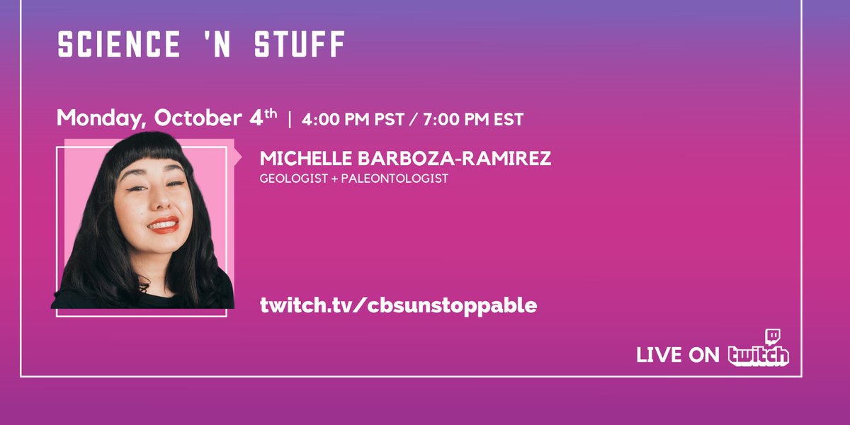 Who cares about #facebook being down! 🤷‍♀️
Come hang with us + <a href="/latinxscientist/">Michelle Barboza-Ramirez (they/them)</a> on #twitch! ⏰4PM PST 
Twitch.tv/cbsunstoppable