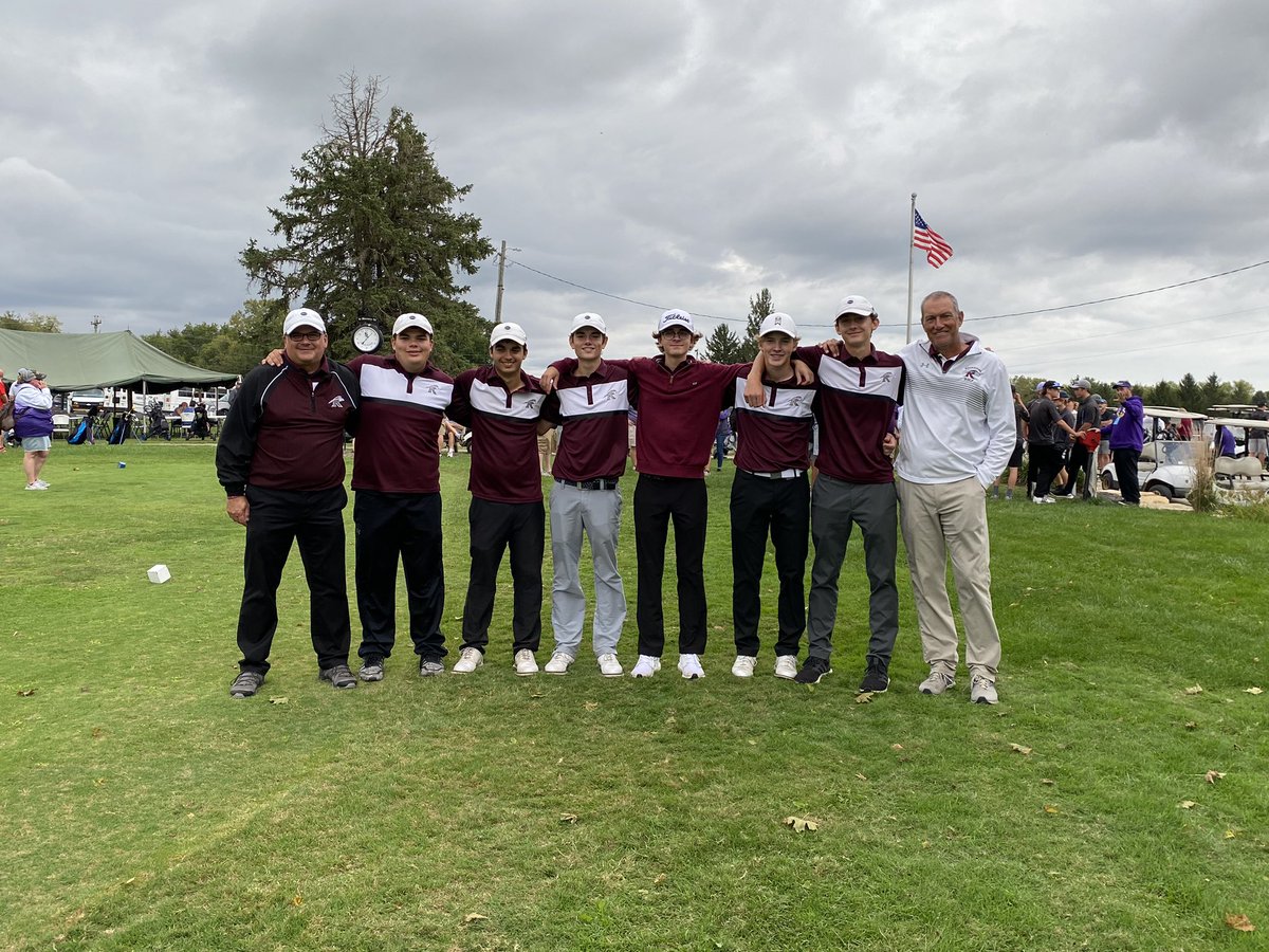 rockridgesports's tweet photo. Rockridge Boys Golf finish 2nd  out of 12 teams at the Petersburg Porta Sectional with a team score of 329. The Rockets advance to the STATE FINALS in Bloomington, IL.

Congratulations and Great Job Rockets!  STATE BOUND! ⛳️ https://t.co/ESRoj3CGIA