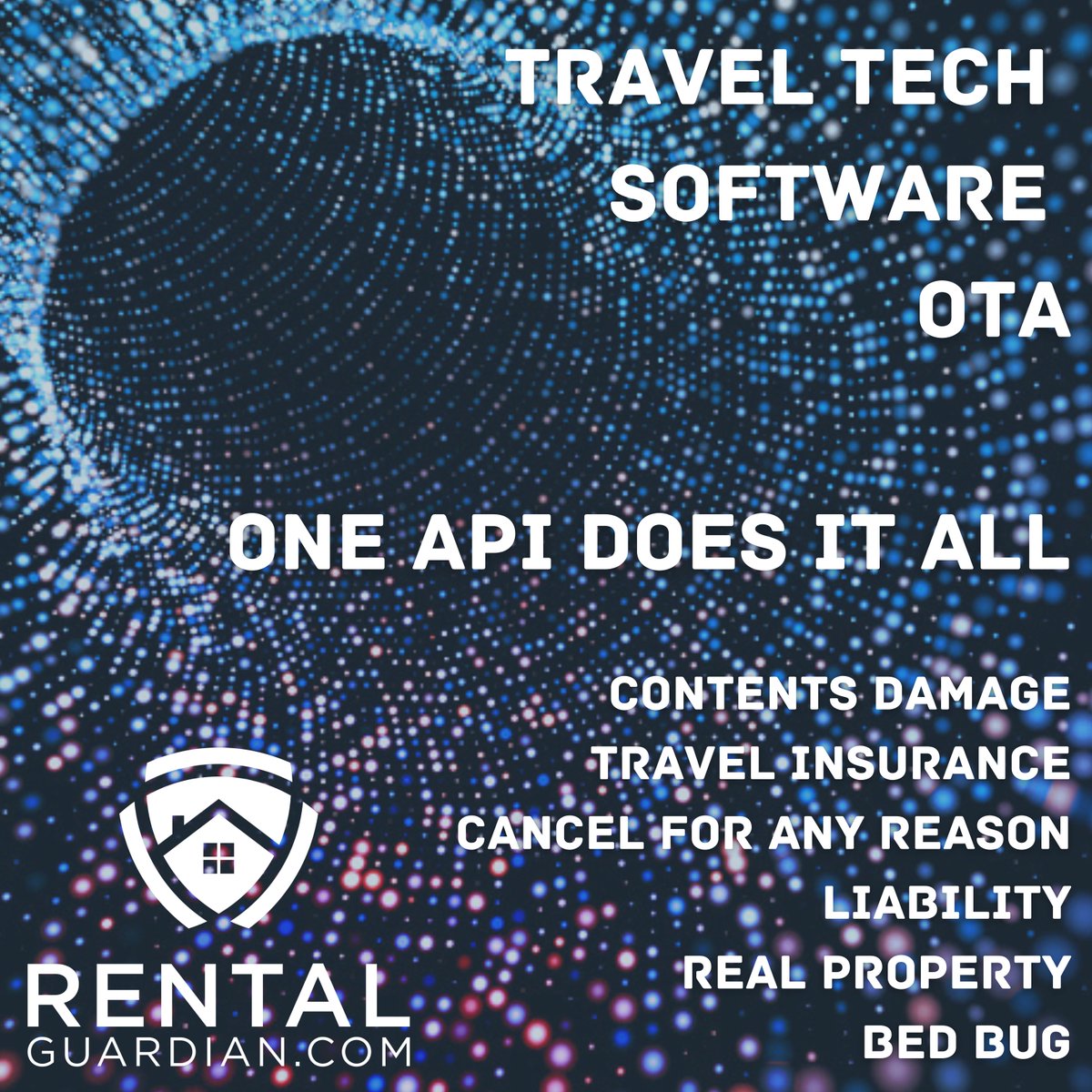 Travel Tech, Software &amp; OTA companies with <a href="/Rental_Guardian/">RentalGuardian.com</a>, one API does it all. Simplify Vacation Rental Insurance with our all in one tech.  Completely customizable, we make distribution &amp; administration easy. Stop by Booth 510. #vrma #vrmainternational #vrtech  #insuretech