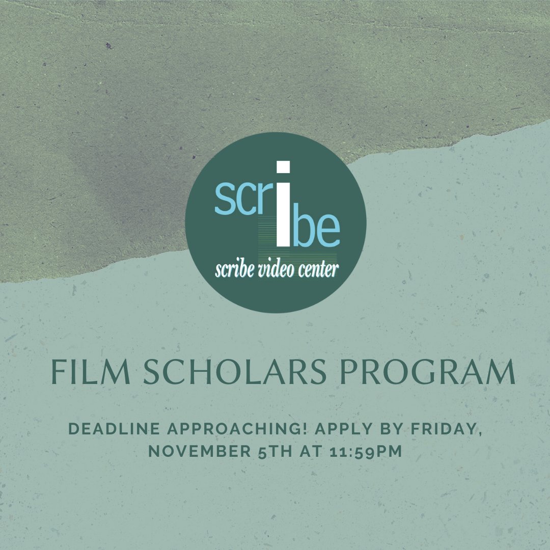 Apply for Scribe’s Film Scholars program, a series of courses designed to guide emerging documentary filmmakers from conceptualization through completion of their projects! For more info and to learn about eligibility visit: scribe.org/film-scholars-…😁