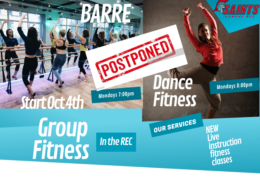 Due to some unforeseen circumstances for our new instructor we're going to have to postpone adding BARRE class, and Dance Fitness. Hopefully we'll be able to get that going in the future.