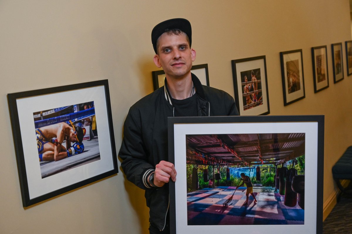 TheHillman's tweet photo. An exhibit of Muay Thai boxing photography by @shady_side Academy alumnus Michael Seamans '01 is now on display in the Hillman Center lobby through mid-February. Read more about the exhibit at https://t.co/W7s6PtyqUu https://t.co/vHBDA0XeRR