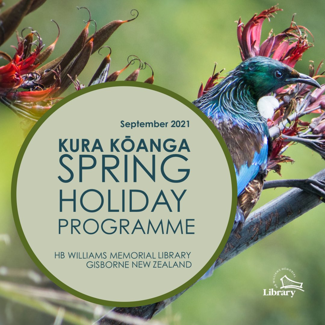 GisborneLibrary's tweet image. What’s on at the library this spring 🌼 holidays? gpl.govt.nz/whats-on/news/…