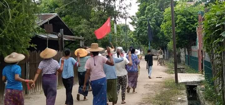 Protesters in Shwebo Township marched in the village against the dictator on October 5, chanting "Let the ethnic armed forces win every battle".

#UnfetteredAccessForAids 
#Oct5Coup
#WhatsHappeningInMyanmar