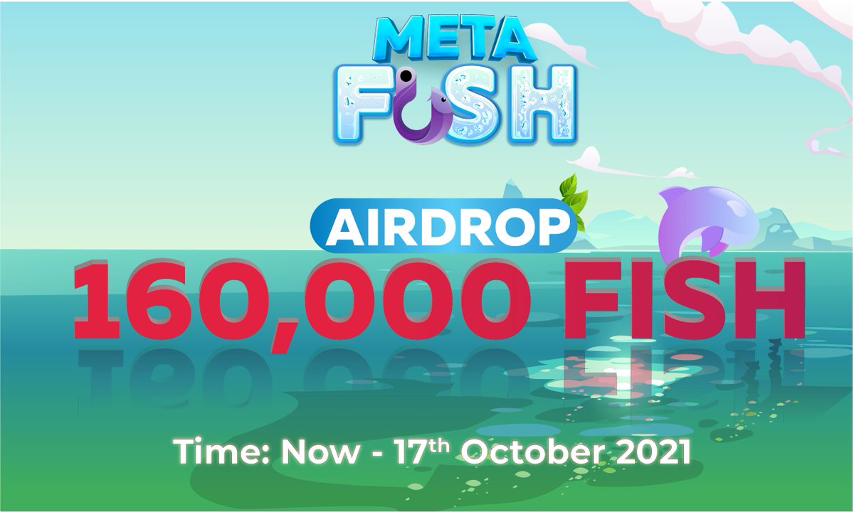 Metafish_Bsc's tweet photo. 💵MetaFish Airdrop is live !!!
Join our airdrop bot here:
https://t.co/zUXRVlB5BO

Airdrop rewards will be distributed to your wallet address on October 20th and 1,000 lucky random participants will be rewarded 120 FISH ($5) . 

The top 50 referrals can each get 800 $FISH tokens. https://t.co/4ZG1DyBJVP