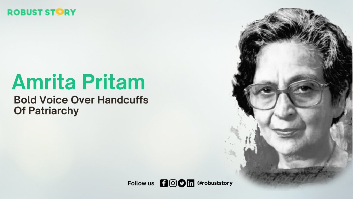 RobustStory's tweet photo. If you are an avid follower of impactful poetry or written texts that at some point created turbulence in the society for good, we urge you to go through the work of Amrita Pritam.

#Amritapritam #poetry #todaystrending #todaysthought #todaymotivation #tuesdaythought https://t.co/gWzSGqYVOZ