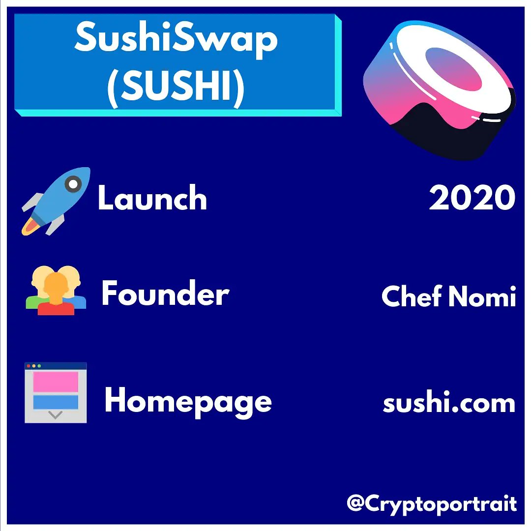 cryptoportrait's tweet photo. Today we want to introduce you to #Sushiswap .
Tell us in the #comments what you think about #Sushi and its future.🤔

We hope you enjoy our educational #content.🎓
Keep in #mind that this is not #financial advice.

Unbezahlt Werbung // unpaid advertisments

#chefnomi #Crypto https://t.co/QBC52wUjpQ