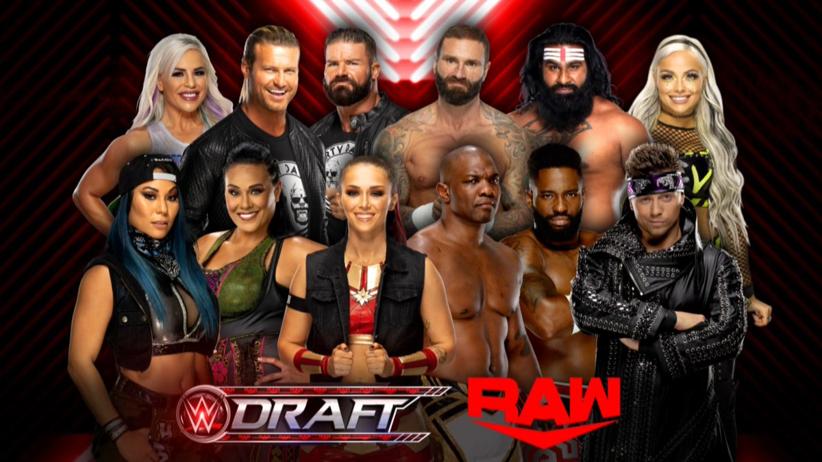 WELCOME to #WWERaw

@DanaBrookeWWE 
@HEELZiggler 
@RealRobertRoode 
@JaxsonRykerWWE 
@veer_rajput 
@YaOnlyLivvOnce 
@MiaYim 
@TaminaSnuka 
@TeganNoxWWE_ 
@Sheltyb803 
@CedricAlexander 
@mikethemiz 

#WWEDraft