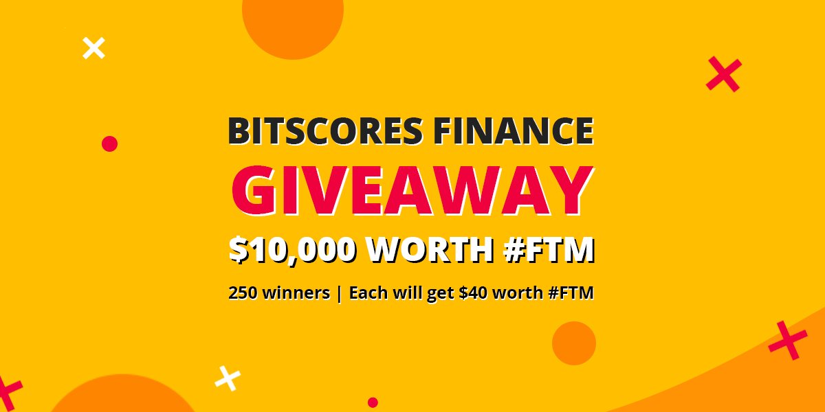 BitScores's tweet image. 💰$10,000 Giveaway💰

Now's your chance to try BitScores over again!

Rules:
✅ Follow @BitScores
✅Tag 3 people and retweet
✅Comment #FTM Wallet Address!

250 Lucky winners will get $40 #FTM each!
Good luck to everyone!🔥

@FantomFDN #FantomFDN #FTM #Airdrop #giveaway #defi