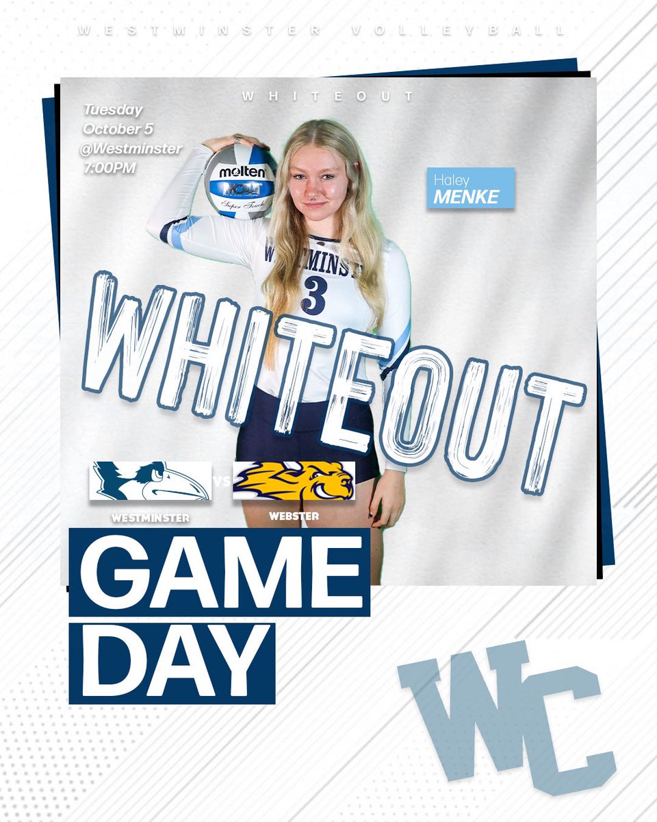 Tomorrow night, 7pm, Historic Gym.  It’s a Whiteout at the <a href="/WC_BlueJays_VB/">Blue Jays Volleyball</a> game! Wear your white shirt, pants, hat, shoes, socks whatever you got and support the team in their big SLIAC game against Webster University.  See. You. There.
