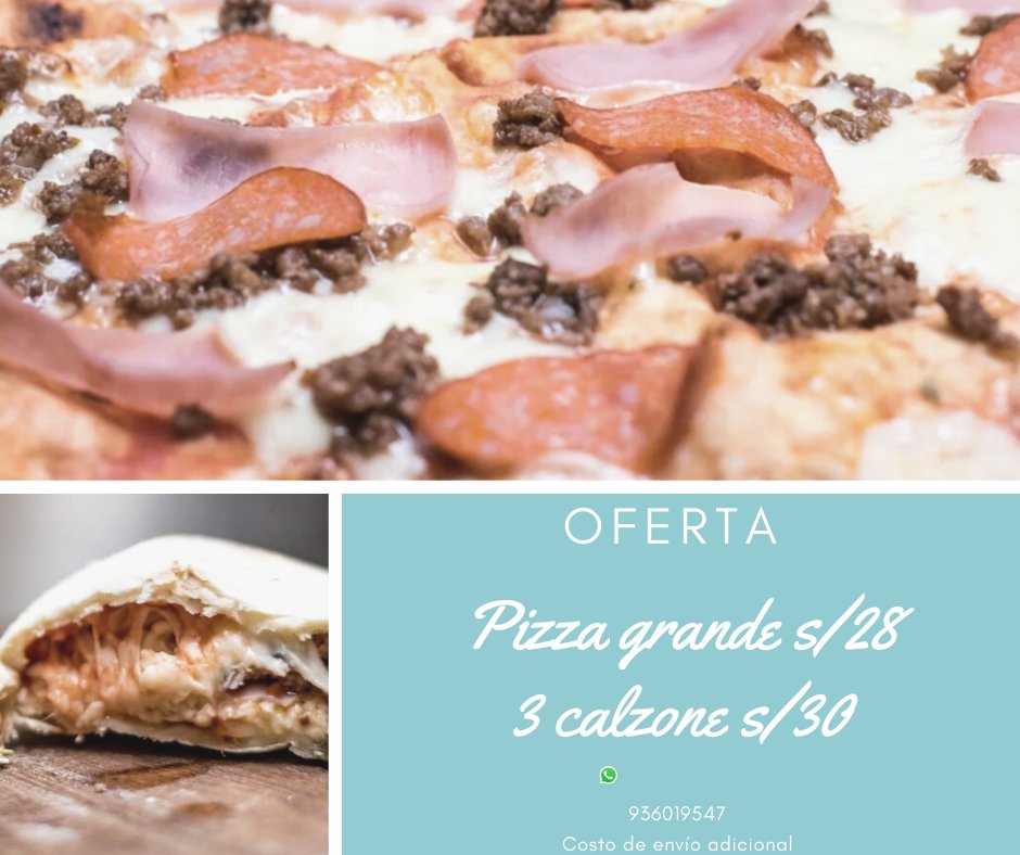 PizzabellaP's tweet photo. Empieza tu semana con nosotros y disfruta de  nuestras ofertas 🍕🍕🍕
Delivery whatsapp 936019547 costo de envío adicional
#asijuegapizzabella #delivery #quedemonosencasa #barranco #chorrillos #miraflores #surco https://t.co/Mnr5nX3UYe