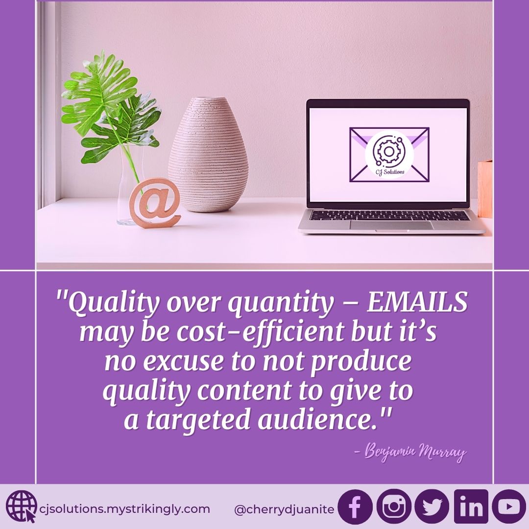 CherryJuanite's tweet photo. Do you wanna reach out to your targeted audience? 📧 We can help you teach your audience the value of your brand, have them engaged, and make them your loyal customers. 🤗
#cjvirtualassistant
#contentmarketing
Need an Email Marketer? Connect with us!
🌐 https://t.co/NvYYNV6xtd" https://t.co/h4MCuad8Yn