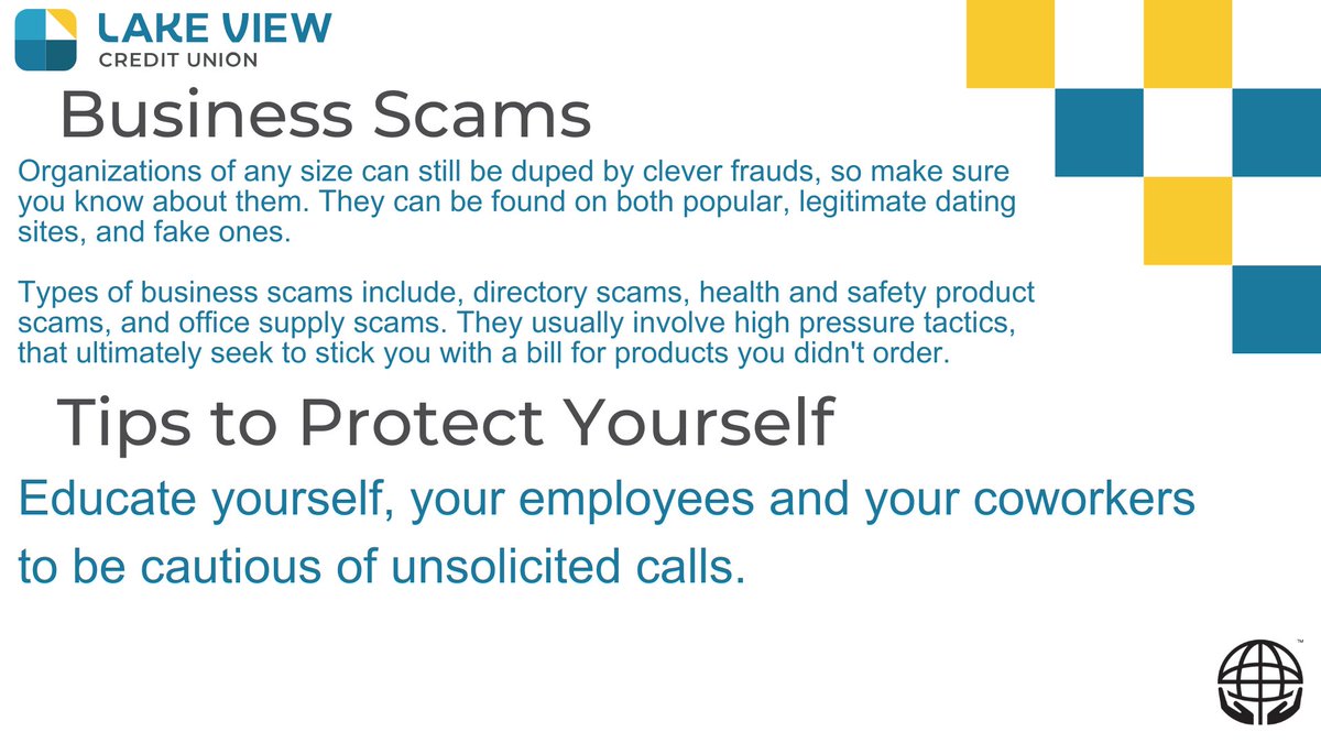 lvcucommunity's tweet photo. Given that October is Small Business Month in BC, we thought it would be appropriate if this month's Fraud Awareness notifications focused on how businesses can avoid being victimized by fraudsters.

#FraudPrevention
#LVCUCommunity https://t.co/aYh7gUqLh0