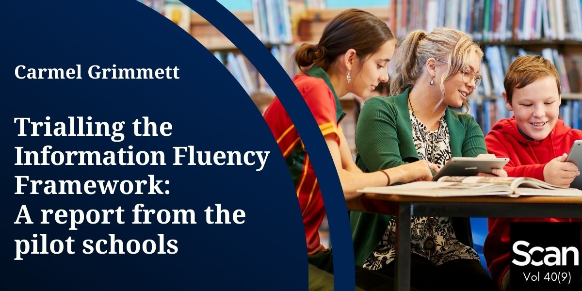 Keen to know more about the Information Fluency Framework? Carmel Grimmett shares the experiences of a group of NSW teacher librarians who piloted the framework in Term 2: education.nsw.gov.au/teaching-and-l… #k12 #tlchat #oztlnet #edchat #AussieED #education @SLANSW <a href="/aslanational/">ASLA</a>