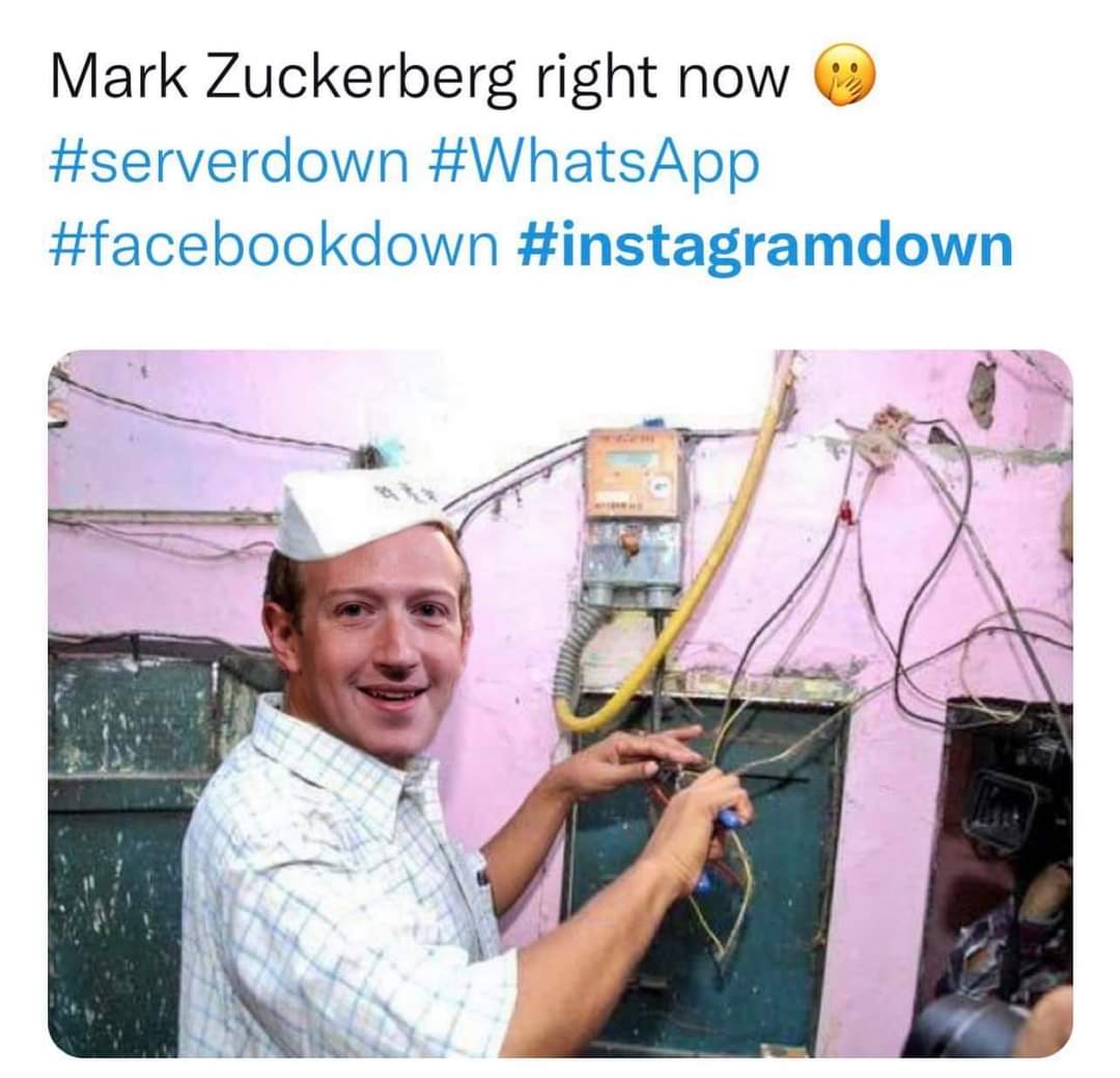 NadiaSyeda's tweet photo. #Facebook
#watsapp
#InternetShutdown #Gmail #TikTok #Snapchat
#meanwhiletwitter #twitter
#WhatsApp #facebookdown #serverdown #DeleteFacebook #snapchat https://t.co/zJ6VFfiJeN
