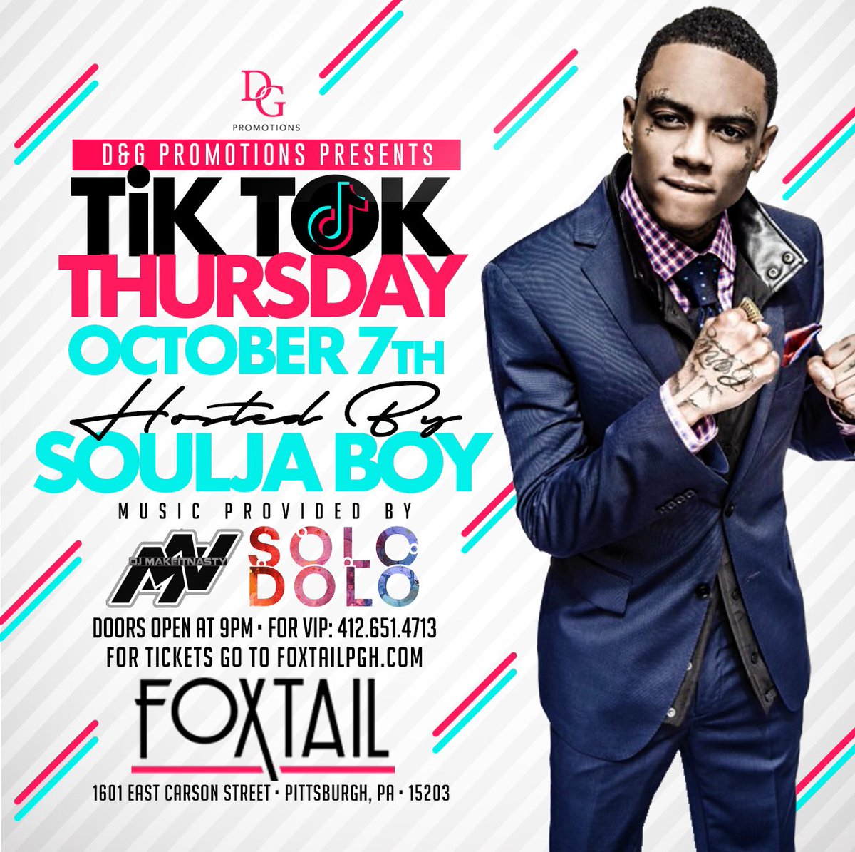 DJSoloDolo's tweet photo. Big Draco Live!!!! @foxtailpgh grab your tickets at https://t.co/oYDXgzCOv3 

#share #repost https://t.co/fLJsfCQDkm