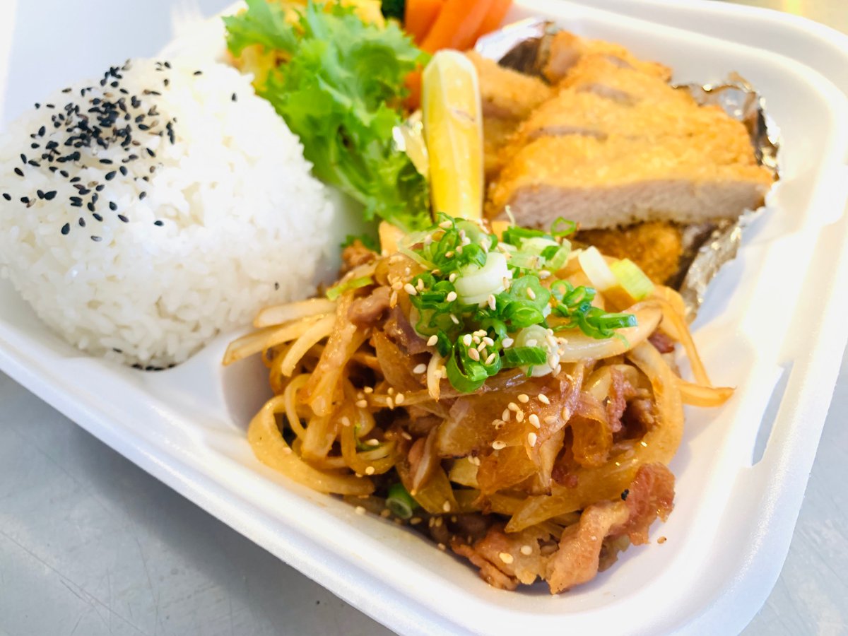 bento_ya's tweet photo. Come try our pork ginger and pork cutlet combination! It's a yummy dinner or lunch that'll be worth your while!😋

📍Bento-ya
Sushi and Japanese Gourmet
Open 11:00am - 9:00pm
(Closed on Sunday)
#BishamonGroup #Daikokuya
#JapaneseRestaurant #Porkginger #Chickenkatsu #Togo #LA https://t.co/ZAXSjV8iOO