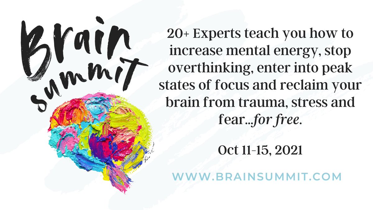 Doors open today. Please join us. brainsummit.com