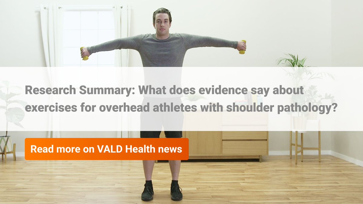 What does evidence say about exercises for overhead athletes with #shoulderpathology? 

Read our latest research summary on VALD Health News to find out. 🔗 bit.ly/3AFrIrV